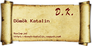 Dömök Katalin névjegykártya