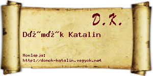 Dömök Katalin névjegykártya