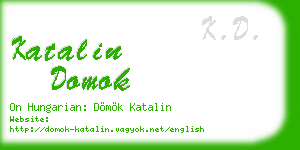 katalin domok business card